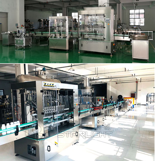 星火橄欖油灌裝機生產(chǎn)線設備展示