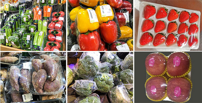 蔬菜保鮮膜包裝設(shè)備包裝樣品