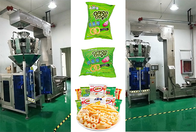 星火洋蔥圈食品包裝機(jī)設(shè)備實(shí)拍及包裝樣品